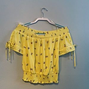 Off the shoulder crop top